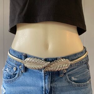 vtg silver leaf belt